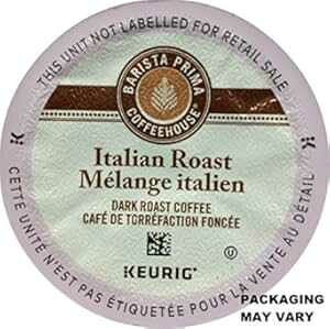 96 JEgAoX^ v} C^A [Xg R[q[ K JbvA96 JEg (pbP[W͈قȂꍇ܂) 96 Count, Barista Prima Italian Roast Coffee K-Cup, 96 Count (Pack May Vary)