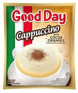 Good Day Jv`[m `R[gCX^g R[q[ obO 750 O (26.45 IX) 30 Jbg @ 25 O Good$ Day Good Day Cappuccino with Chocolate Granule Instant Coffee Bag 750 Gram (26.45 Oz) 30-c