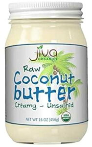 Jiva Organics RAW I[KjbN RRibc o^[ 16 IX W[ - N[~[A Jiva Organics RAW Organic Coconut Butter 16 Ounce Jar - Creamy, Unsalted