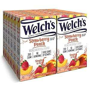 Welch's Singles To Go Water Drink Mix - pE_[XeBbNAXgx[s[`A0.48 IX (12 pbN) Welch's Singles To Go Water Drink Mix - Powder Sticks, Strawberry Peach, 0.48 Ounce (Pack of 12)