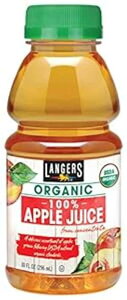 W[Y I[KjbN 100% Abv W[XA10 tʃIX (12 pbN) Langers Organic 100% Apple Juice, 10 Fluid Ounce (pack Of 12)