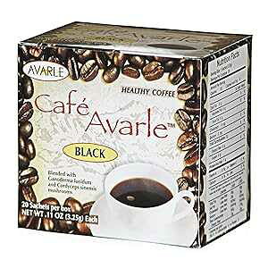 Cafe Avarle łƓ~đwV[ubNR[q[ - 20 Cafe Avarle Healthy Black Coffee with Ganoderma & Cordyceps - 20 sachets
