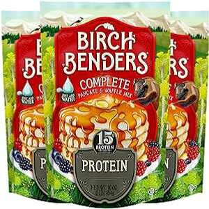 Performance Protein Pancake and Waffle Mix with Whey Protein by Birch Benders, 15 Grams Protein Per Serving, 1 Pound (Pack of 3)