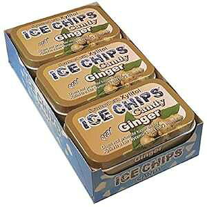 ICE CHIPS LVg[ LfB (WW[A6 pbN); ʐ^̂悤ICE CHIPS BAND܂܂Ă܂ ICE CHIPS Xylitol Candy Tins (Ginger, 6 Pack); Includes ICE CHIPS BAND as shown