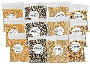 Riehle's ZNg |bvR[ kȂTv[ - 4 IX obO v 12  Riehle's Select Popping Corn Riehle's Select Popcorn Hulless Sampler - Twelve 4oz Bags Total