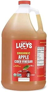 1 Gallon (Pack of 1), Apple Cider Vinegar, Lucy's Family Owned - USDA Organic NonGMO Raw Apple Cider Vinegar, Unfiltered, Unpasteurized, With the Mother, (Gallon)