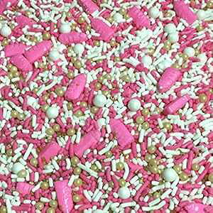 ̐Ԃ sN Mr Hp XvN P[L NbL[ JbvP[L ACXN[ h[ic NC 6IX Sprinkle Deco Baby Girl Pink Baby Bottle Edible Confetti Sprinkles Cake Cookie Cupca