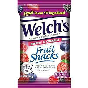 Welchs t[cXibNAx[`F[A5IX (12pbN) Welch's Welchs Fruit Snack, Berry Cherry, 5-Ounce (Pack of 12)