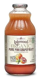 CNEbh I[KjbN sA sN O[vt[c W[XA32 IX {g (6 pbN) Lakewood Organic PURE Pink Grapefruit Juice, 32-Ounce Bottles (Pack of 6)