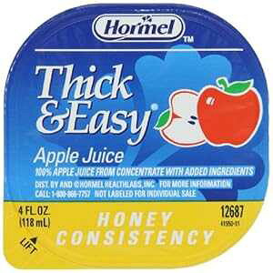 Hormel hN ZŊȒPȃAbv W[X (IZx)A|[V Rg[ Jbv 4 tʃIX (24 pbN) Hormel Drink Thick & Easy Apple Juice (Honey Consistency),Portion Control Cups 4 Fl Oz (Pack o