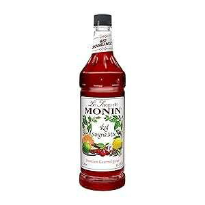 i t[o[VbvAbh TOA ~bNXA33.8 IX vX`bN {g (1 bg) Monin Flavored Syrup, Red Sangria Mix, 33.8-Ounce Plastic Bottle (1 liter)