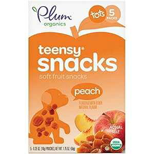 Plum Organics Teensy FruitsAs[`A1.75 IX (8 pbN) Plum Organics Teensy Fruits, Peach, 1.75 Ounce (Pack of 8)