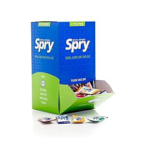 Spry Fresh Natural Xylitol Chewing Gum Dental Defense System Aspartame-Free Sugar Free Gum 400 pieces (2 pieces/pack)