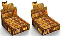 AWAKE Caffeinated Chocolate Caramel Bars - 24 Pack Energy Chocolate