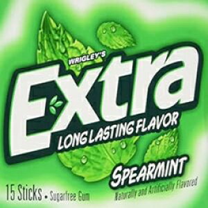 O[Y VK[t[KAGNXg XyA~gA20 JEgAe 15 XeBbN Wrigley's Sugar Free Gum, Extra Spearmint,20 count,15 sticks each