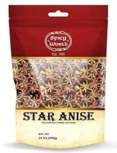 XpCV[[hX^[AjXz[|bh14IXobO - X^[AjX̎q - v~Aiƍ Spicy World Star Anise Whole Pods 14 Oz Bag - Chinese Star Anise Seeds - Premium Quality & Aroma