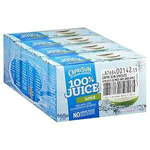 JvT 100% W[X i`t[o[ 100% AbvW[X (40 ct pbNA10 pE` 4 ) Capri Sun 100% Juice Naturally Flavored 100% Apple Juice (40 ct Pack, 4 Boxes of 10 Pouches)
