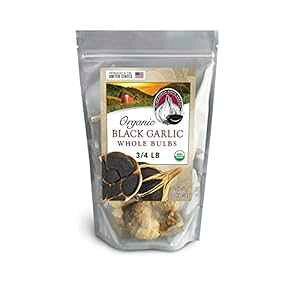 ɂɂuI[KjbNAJvSi3/4|h܁jc120ԏnEy Black Garlic North America Black Garlic "Organic American" Whole Bulbs (Large 3/4 Pound Bag)...Aged and Fermented 120 Days