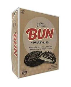 Pearson's Maple BUN Cluster Bar Roasted Peanuts, Real Milk Chocolate, and Maple Nougat Pack of 24 Individually Wrapped