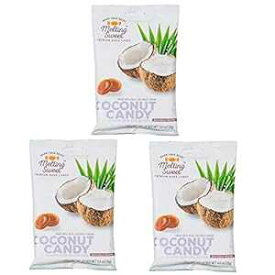 とろけるスイート プレミアムハードキャンディ 個包装 (ココナッツ、4.4オンス、3個入り) Melting Sweet Premium Hard Candy, Individually Wrapped (Coconut, 4.4oz, Pack of 3)