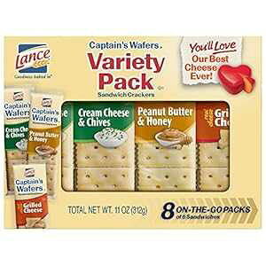ランス キャプテンズ ウエハース バラエティ クラッカー 11 オンス 8 カウント ボックス - シングル パック Lance Captain's Wafers Variety Crackers 11 oz 8 Count Boxes - Single Pack