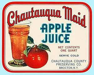 Posterazzi PDX376058LARGE Vg[NA Ch Abv W[X tHg vgA36 x 24A}` Posterazzi PDX376058LARGE Chautauqua Maid Apple Juice Photo Print, 36 x 24, Multi