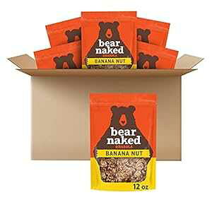 Bear Naked �O���m�[���A�o�i�i �i�b�c�A�x�W�^���A������є��`�q�g�݊����v���W�F�N�g�F�؍ς݁A4.5 �|���h �P�[�X (6 ��) Bear Naked Granola, Banana Nut, Vegetarian and Non-GMO Project Verified, 4.5lb Case (6 Co