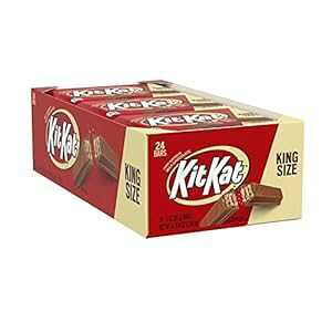 LbgJbg ~N`R[g LOTCY EGn[XLfBAoNAʕA3IXo[ (24) KIT KAT Milk Chocolate King Size Wafer Candy, Bulk, Individually Wrapped, 3 oz Bars (24 Count)