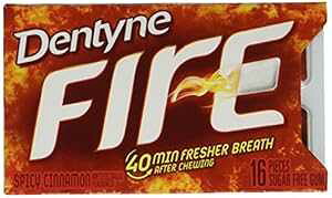 Dentyne Fire S/F ViKAătBbgA16 JbgA9 pbN Unknown Dentyne Fire S/F Cinnamon Gum, Split to Fit, 16 ct, 9 pk