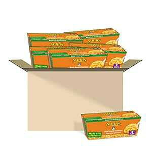 Annie's }Jj`[YAAGCWh`F_[AdqWΉfBi[A2JbvA4.02IX (6) Annie's Homegrown Annie's Macaroni and Cheese, Real Aged Cheddar, Microwavable Dinner, 2 Cups, 4.02 oz. (Pack