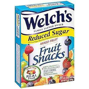 EF`Y ~bNXt[cXibN 8pE` (2pbN - v16pE`) Welch's Welchs Reduced Sugar Mixed Fruit Snacks 8 Pouches (2 Pack - 16 Pouches Total)