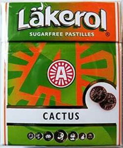Lakerol Ñ g[` (4 pbN/) XEF[fYÑ (T{e) A Lakerol L kerol Licorice Sugar Free Pastilles (4 Pack/Boxes) Imported Swedish Licorice (Cactus)