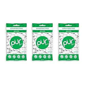 PUR K XyA~gA55 A3 pbN PUR Gum Spearmint, 55Count, 3 Pack