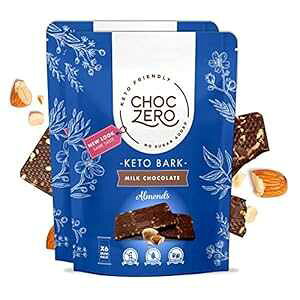 ChocZero's Pgo[NA~N`R[gA[hAsgpAYAAR[sgpA`qg݊ (1 ܂ 6 IXA2 ) ChocZero's Keto Bark, Milk Chocolate Almonds, No Added