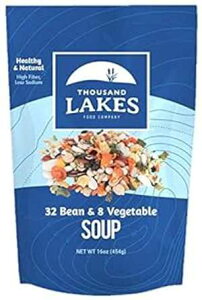 サウザンド レイクス 32 豆と 8 野菜のドライ スープ ミックス - 1 ポンド 減塩 塩分無添加 Thousand Lakes 32 Bean and 8 Vegetable Dry Soup Mix - 1 pound Low Sodium No Added Salt