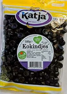 Katja Kokindjes \tgỹI_YÑ{^ 500 O/17.6 IX 2 pbN Katja Kokindjes Soft Lightly Salted Dutch Black Licorice Buttons 500 Grams/17.6 Ounces Pack of 2