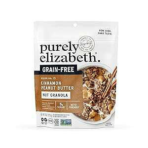 purely elizabeth. Purely Elizabeth Granola Peanut Butter Collagen Keto Granola, Made with Nuts and Seeds, Grain-Free, Gluten-Free, Non-GMO (8oz Bag)
