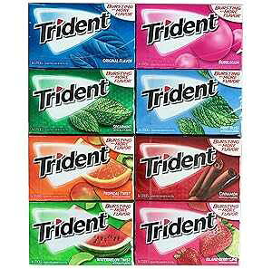 gCfg VK[t[ `[CK oGeB MtgpbN (8pbN) Affectionary Trident Sugar Free Chewing Gum Variety Gift Pack (Pack of 8)