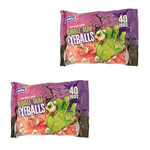 Columbina Scary Eyeballs DKA40 JbgB܁i2pbNj Columbina Scary Eyeballs Bubble Gum, 40-ct. Bags ( 2 pack )