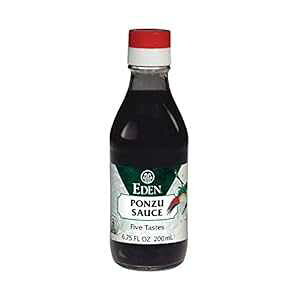 Eden Ponzu Sauce, Premium Traditional Five Flavor Umami Seasoning Made in Japan, Yuzu and Sudachi Juice, 6.75 fl oz Glass Bottle