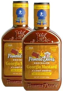 Famous Dave's BBQ \[XAW[WA }X^[hA17.5 IXA2 pbN Famous Dave's BBQ Sauce, Georgia Mustard, 17.5 Ounce, Pack of 2