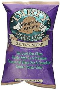 Dirty Salt & Vinegar Potato Chips, Kosher, Gluten Free, 2 Ounces (Pack Of 25) Dirty Potato Chips Dirty Salt & Vinegar Potato Chips, Kosher, Gluten Free, 2 Ounces (Pack Of 25)