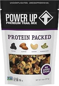 Power Up Premium Trail Mix - Protein Packed 14oz, No Added Sugar, Made Without Peanuts, Gluten Free, Vegan, Non-GMO