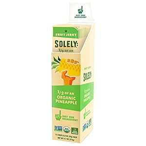 SOLELY I[KjbN pCibv t[c W[L[A12 Xgbv 1̐ r[K `qg݊ Oet[ sgp SOLELY Organic Pineapple Fruit Jerky, 12 Strips One Ingredient Vegan No