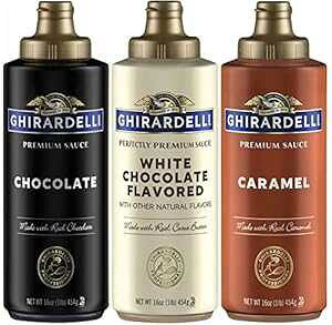 Mf XNC[Y{g - LA`R[gAzCg`R[g - 3Zbg Ghirardelli Chocolate Company Ghirardelli Squeeze Bottles - Caramel, Chocolate & White Chocolate - Set of 3