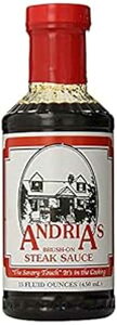 AhAY ubV I Xe[L \[XA15 IX {g Andria's Brush On Steak Sauce, 15 Ounce Bottle