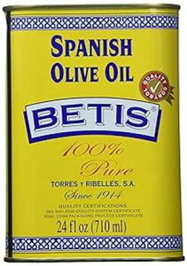 SUPOOBE Betis Pure Olive Oil 24oz in Can, Organic Refined Spanish Aceite de Oliva Puro, Fruity Flavor, Gluten Free, All Natural, Ideal for Frying, Drizzles, Sauteing and Salad Dressing (Pack of 1)