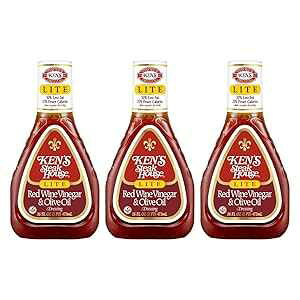 Ken's Steak House Lite Red Wine & Olive Oil Dressing (16 Fl Oz (Pack of 3))