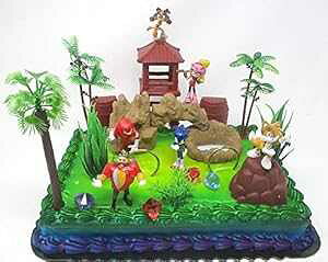 \jbNEUEwbWzbO fbNXo[Xf[P[Lgbp[Zbg \jbNƃtỸLN^[ƑANZT[ł Sonic the Hedgehog Deluxe Birthday Cake Topper Set Featuring Son
