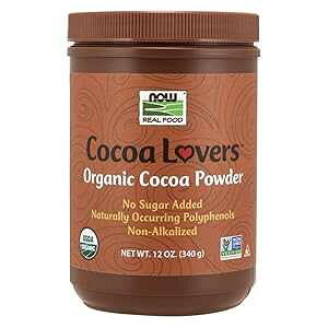 NOW Foods I[KjbNRRApE_[A-12IX NOW Foods Organic Cocoa Powder, Unsweetened-12 oz